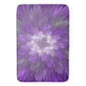 Psychedelische Paarse Bloem Abstracte Fractale Kun Badmat (Voorkant Verticaal)