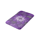 Psychedelische Paarse Bloem Abstracte Fractale Kun Badmat (Gekanteld)