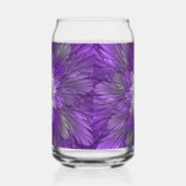 Psychedelische Paarse Bloem Abstracte Fractale Kun Blikvorm Glas (Links)