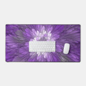 Psychedelische Paarse Bloem Abstracte Fractale Kun Bureaumat (Keyboard & Muis)