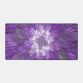 Psychedelische Paarse Bloem Abstracte Fractale Kun Bureaumat (Voorkant)