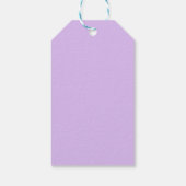 Psychedelische Paarse Bloem Abstracte Fractale Kun Cadeaulabel (Achterkant)