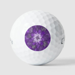 Psychedelische Paarse Bloem Abstracte Fractale Kun Golfballen
