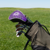 Psychedelische Paarse Bloem Abstracte Fractale Kun Golfheadcover (Insitu)