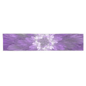 Psychedelische Paarse Bloem Abstracte Fractale Kun Korte Tafelloper (Horizontaal)
