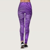 Psychedelische Paarse Bloem Abstracte Fractale Kun Leggings (Achterkant)