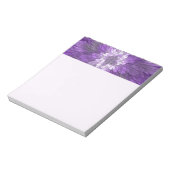Psychedelische Paarse Bloem Abstracte Fractale Kun Notitieblok (Linkerzijde)