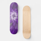 Psychedelische Paarse Bloem Abstracte Fractale Kun Persoonlijk Skateboard (Voorkant)