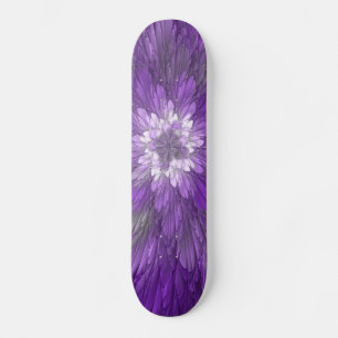 Psychedelische Paarse Bloem Abstracte Fractale Kun Persoonlijk Skateboard