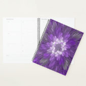 Psychedelische Paarse Bloem Abstracte Fractale Kun Planner (Display)