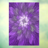 Psychedelische Paarse Bloem Abstracte Fractale Kun Raamsticker (Vel 3)