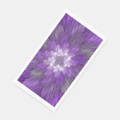 Psychedelische Paarse Bloem Abstracte Fractale Kun Servet (Hoek)