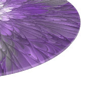 Psychedelische Paarse Bloem Abstracte Fractale Kun Snijplank (Hoek)