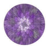 Psychedelische Paarse Bloem Abstracte Fractale Kun Snijplank (Voorkant)