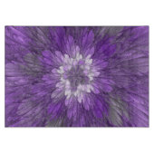 Psychedelische Paarse Bloem Abstracte Fractale Kun Snijplank (Voorkant)