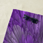Psychedelische Paarse Bloem Abstracte Fractale Kun Strandlaken (In situ)