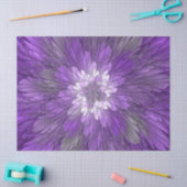 Psychedelische Paarse Bloem Abstracte Fractale Kun Tissuepapier (Craft)