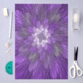 Psychedelische Paarse Bloem Abstracte Fractale Kun Tissuepapier (Craft)