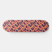 Psychedelische Paarse en Oranje Abstracte Patroon Persoonlijk Skateboard (Horizontaal)
