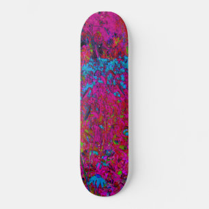 Psychedelische Paarse Lelie Bloem Magenta Tuin Persoonlijk Skateboard