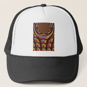 Psychedelische Paas Kaleidoscoop Kunstprint Trucker Pet
