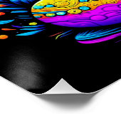 Psychedelische paashaas perfect poster (Hoek)