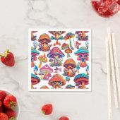 Psychedelische paddenstoel patroon 3D Servet (Insitu)