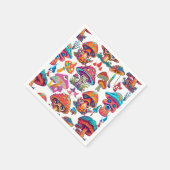 Psychedelische paddenstoel patroon 3D Servet (Hoek)