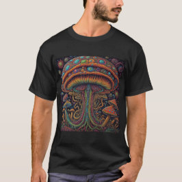 Psychedelische paddenstoel t-shirt