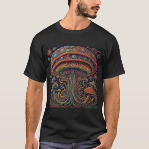 Psychedelische paddenstoel t-shirt