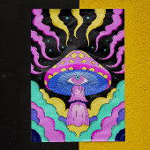 Psychedelische paddenstoel van het derde oog poster
