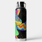 Psychedelische Paddenstoel Waterfles (Achterkant)