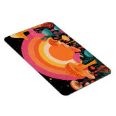 Psychedelische Paddenstoel Zonsondergang – Retro F Magneet (Rechterzijde)