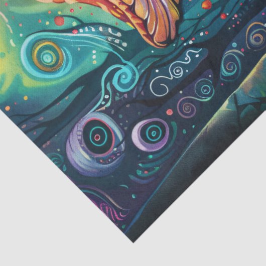 Psychedelische paddenstoelen Decoupage Tissuepapier (Detail)