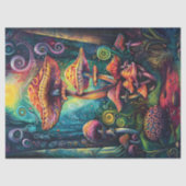 Psychedelische paddenstoelen Decoupage Tissuepapier (Voorkant)