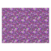 Psychedelische paddenstoelen en Floral roze, Paars Tafelkleed (Voorkant (Horizontaal))
