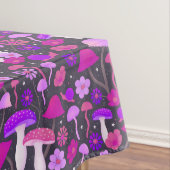Psychedelische paddenstoelen en Floral roze, Paars Tafelkleed (Voorbeeld)