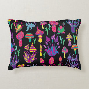 Psychedelische paddenstoelen Rainbow Colors Patroo Accent Kussen