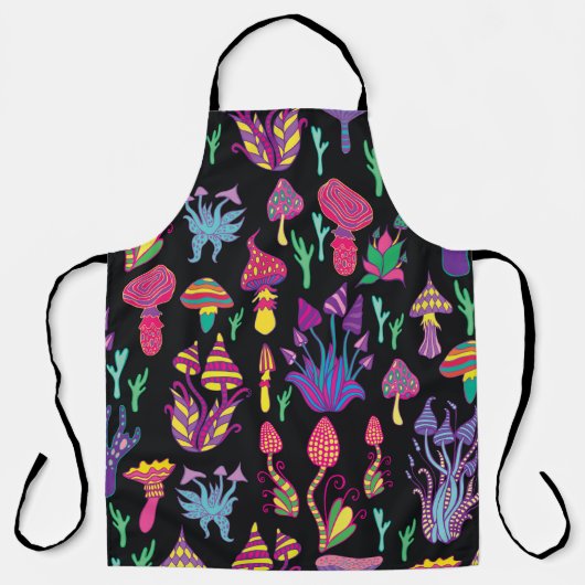 Psychedelische paddenstoelen Rainbow Colors Patroo Schort (Voorkant)