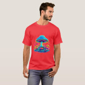 Psychedelische paddenstoelen t-shirt (Voorkant volledig)