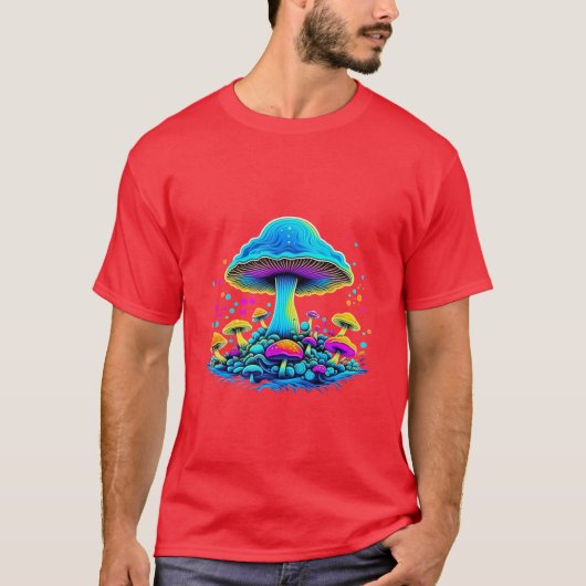 Psychedelische paddenstoelen t-shirt (Voorkant)