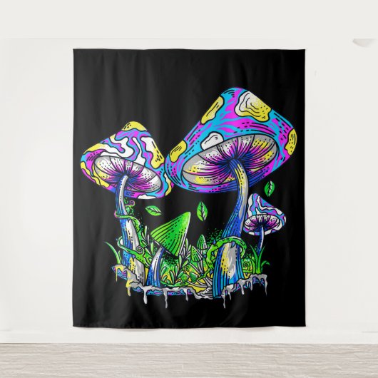 Psychedelische paddenstoelen wandkleed (Voorkant)