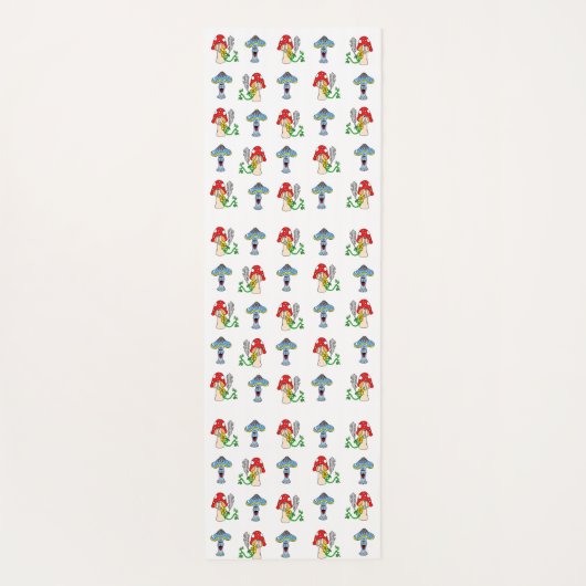 Psychedelische paddenstoelen Yoga Mat (Achterkant)