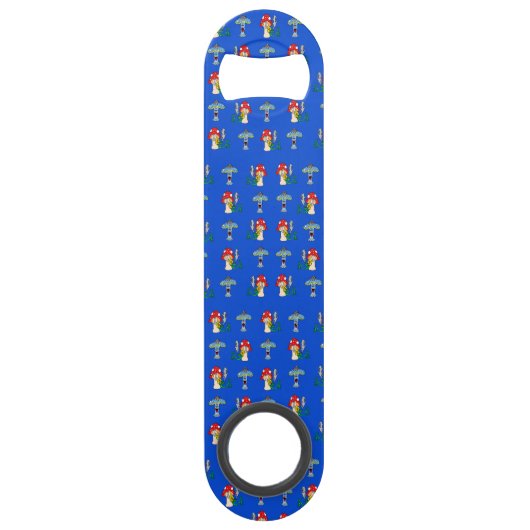 Psychedelische paddenstoelenbalk speed flessenopener (Voorkant)