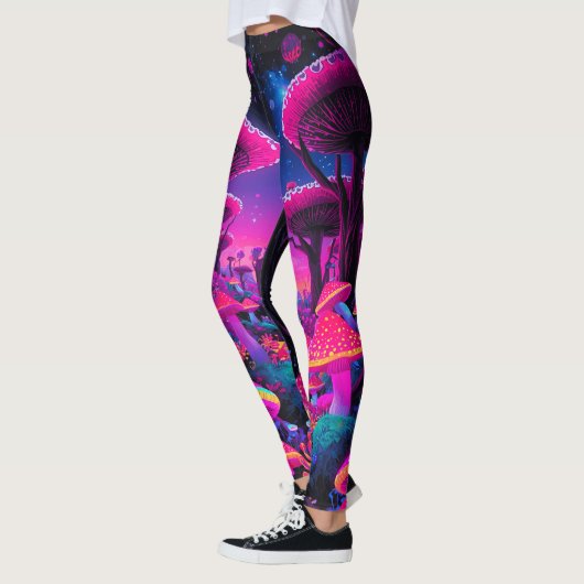 Psychedelische paddenstoelenbos Leggings - Trippy  (Links)