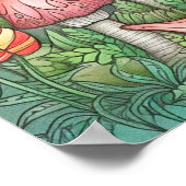 Psychedelische paddenstoelenvallei in het bos poster (Hoek)