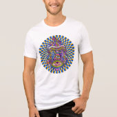 Psychedelische paddenstoelenwerveling Unisex-T-shi Tri-Blend Shirt (Voorkant)