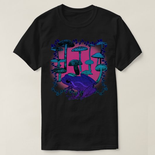 Psychedelische Paddestoel Kikker Trippy Kleurrijke T-shirt (Design voorkant)
