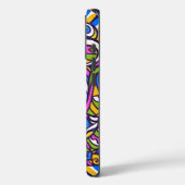 Psychedelische Paddestoel Swirl iPhone 16 Hoesje (Achterkant / Links)