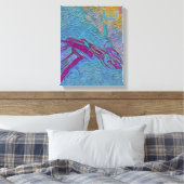 Psychedelische paden canvas afdruk (Insitu (Slaapkamer))
